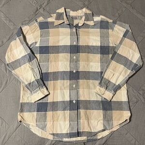 Vintage Lemon Grass Womens Button Down Shirt (L)